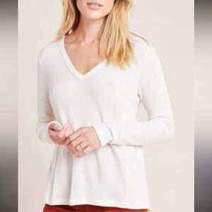 Anthropologie T.La Vicky Thermal Waffle Tunic Top Size Small like new condition